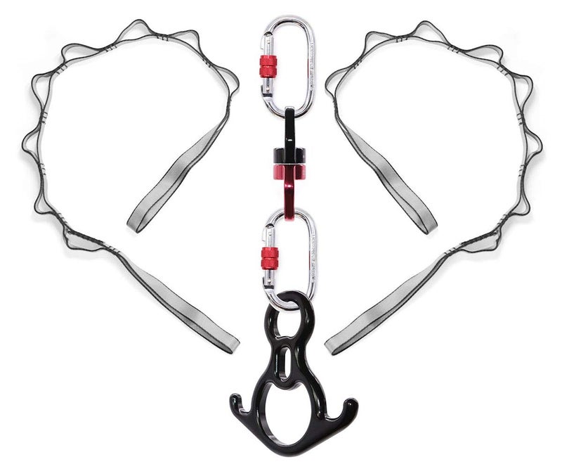 Dasking Aerial Silk Dance Hardware kit for Acrobatic Flying Dance Rescue 8 & Swivel & Carabiners Yoga Slings for Yoga Equipment - Image 1